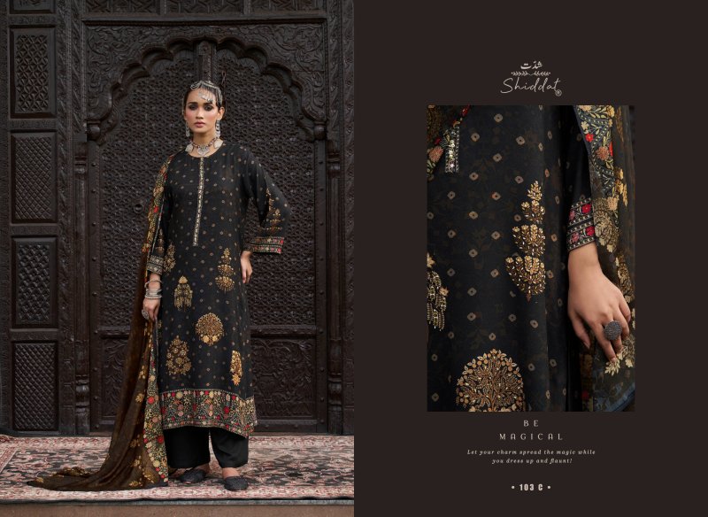 Castiel 103 By Shiddat Pashmina Salwar Kameez